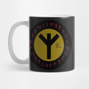 Yellow Elhaz Futhark Rune Symbol Mug